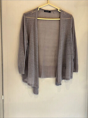 NIC+ZOE Open Front Cardigan in Gray Like New